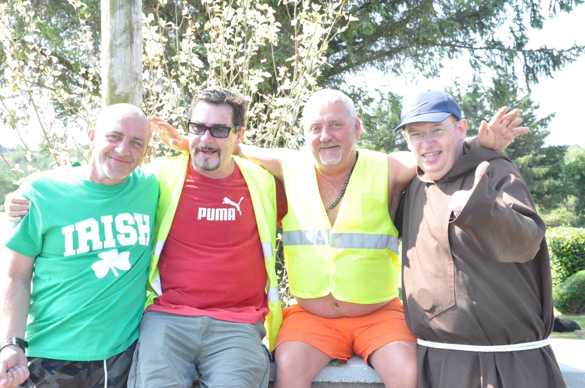 Fr. Sean Kelly, OFM Cap., with Cursillo pilgrims